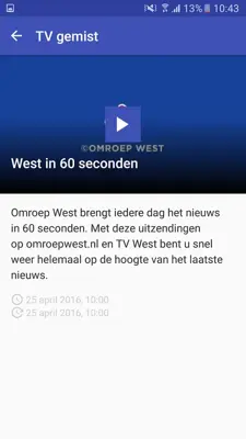 Omroep West android App screenshot 8